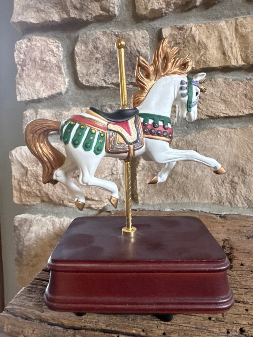 Hallmark Tobin Fraley Carousel Horse Music Box Works 7 x 5" San Francisco Music